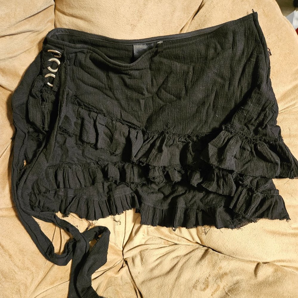 Lip Service Dead and Gone Gauze Skirt Goth Cyber